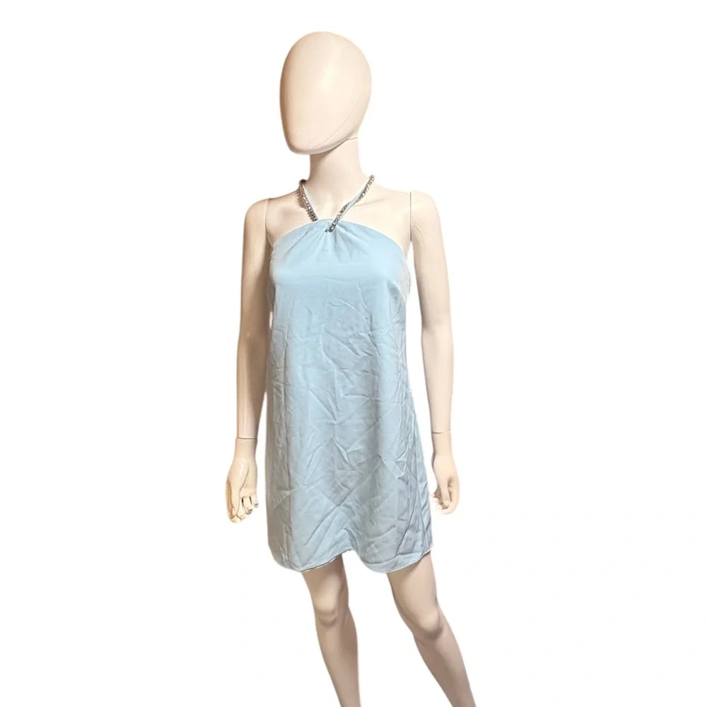 NWT Sachin & Babi Light blue jeweled strap dress - 6 - Picture 2 of 5